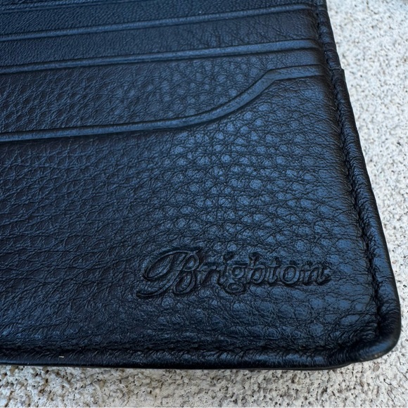 VTG Brighton🤎Leather Croc Embossed Brown/Black Wallet/Crossbody Bag - Picture 7 of 9